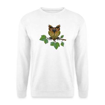 Owl bird - Unisex Sweatshirt - white - Front