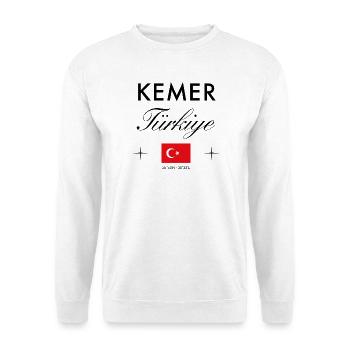 Kemer Turkey Coordinates Travel Souvenir - Unisex Sweatshirt - white - Front