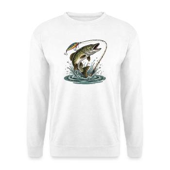 FISHING. WAIT. CATCH. - Unisex Sweatshirt - white - Front