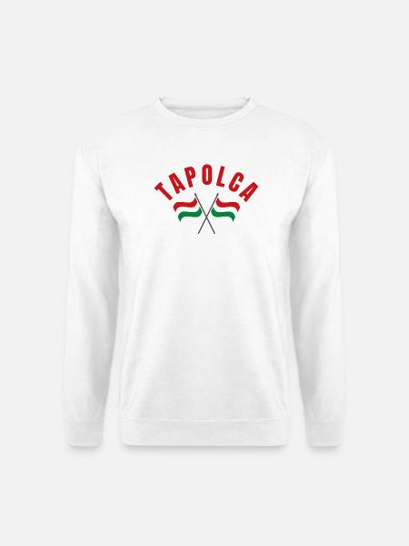 Tapolca kreuzte ungarische Flaggen - Unisex Pullover - Weiß