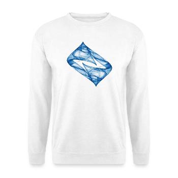 Dynamic Track - Blue - Chaos Art - Unisex Sweatshirt - white - Front