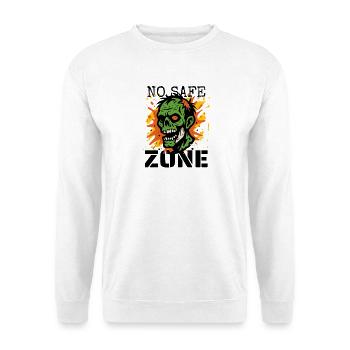 Zombie No Safe Zone - Unisex Pullover - Weiß - Vorne