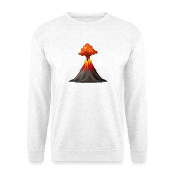 Volcan en éruption - Sweat-shirt Unisexe - blanc - Devant