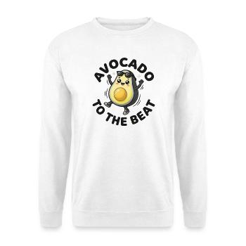 Avocado Beat coole Fruchtparty - Unisex Pullover - Weiß - Vorne
