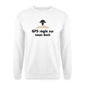 GPS réglé sur sous-bois - Sweat-shirt Unisexe - blanc - Devant