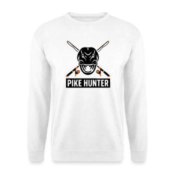 Graphique des cannes à pêche en brochet - Sweat-shirt Unisexe - blanc - Devant