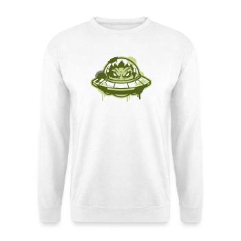 Alien Ufo Graffiti Logo - Unisex Sweatshirt - white - Front