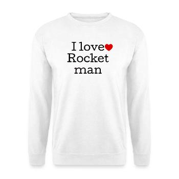 I Love Rock Music Typography - Unisex Sweatshirt - white - Front