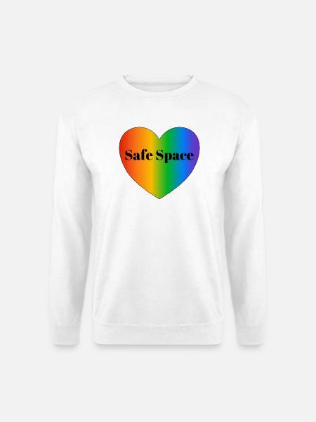 Safe space LGBT pride flag - Unisex Sweatshirt - white