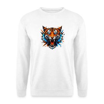 Geometric tiger head prism - Unisex Sweatshirt - white - Front
