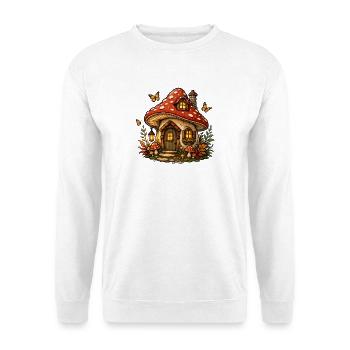 Mushroom house in autumn magic - Unisex Sweatshirt - white - Front