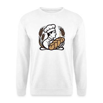 Baecker Hefezopf Logo - Sweat-shirt Unisexe - blanc - Devant