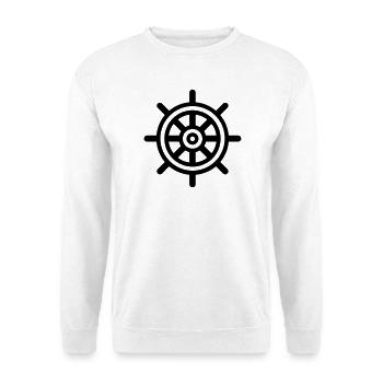 Rudder boat - Unisex Sweatshirt - white - Front