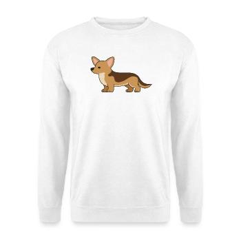 Cozy Corgi Silhouette Print - Unisex Sweatshirt - white - Front