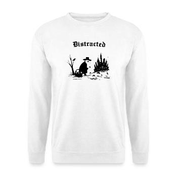 Distracted by side quests - Unisex Pullover - Weiß - Vorne