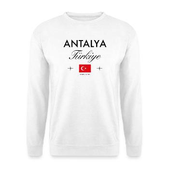 Coordonnées d’Antalya Turquie Souvenir de voyage - Sweat-shirt Unisexe - blanc - Devant
