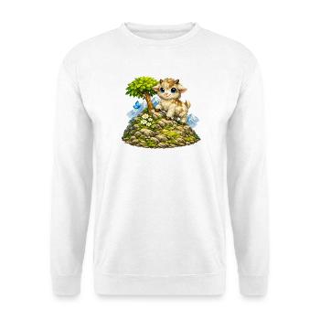 Cuddly goat on the mountain - Unisex Sweatshirt - white - Front