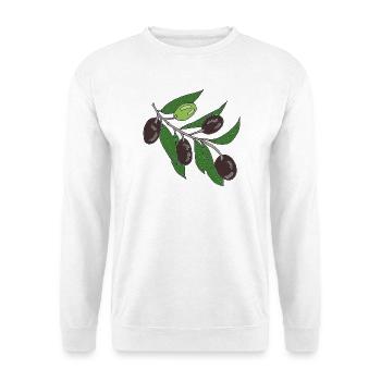 Olive branch vector print - Unisex Sweatshirt - white - Front
