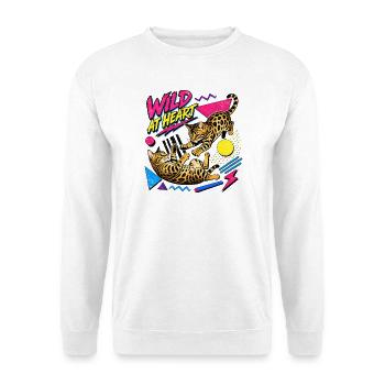90s Memphis Style Bengal Cats - Unisex Sweatshirt - white - Front