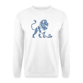 Löwe Eishockey Silhouette - Unisex Pullover - Weiß - Vorne