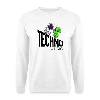 Cosmic Buddy : Astronaute & Alien - Sweat-shirt Unisexe - blanc - Devant