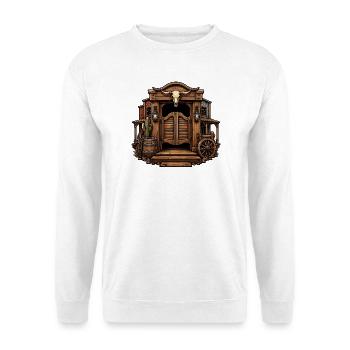 Western Totenkopf-Saloon - Unisex Pullover - Weiß - Vorne