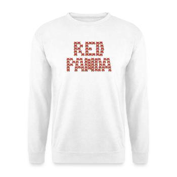Cartoon red panda typography - Unisex Sweatshirt - white - Front