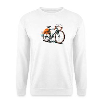 Bicycle icon with sunny background - Unisex Sweatshirt - white - Front
