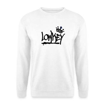 Discret Graffiti Tag Krone Hip Hop (noir) - Sweat-shirt Unisexe - blanc - Devant
