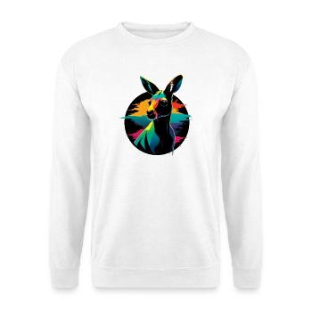 Känguru-Porträt - Unisex Pullover - Weiß - Vorne