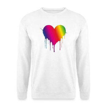 Cœur Arc-en-ciel Goutte - Sweat-shirt Unisexe - blanc - Devant
