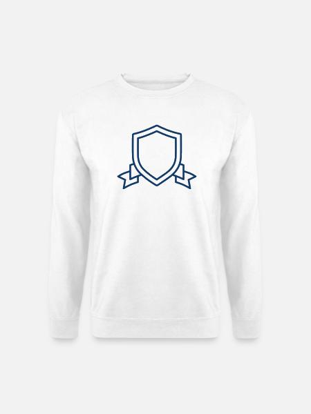 Vintage Schildbanner Blankes Wappenemblem - Unisex Pullover - Weiß