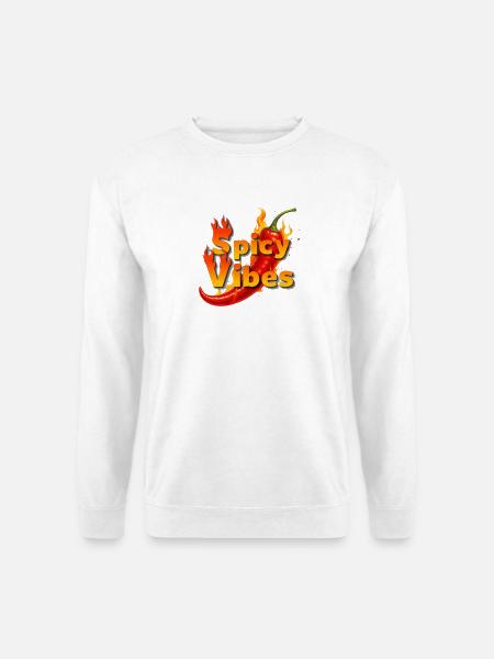 Scharfe Vibes Brennende Chili - Unisex Pullover - Weiß