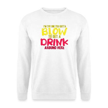 Kellner Barkeeper Ober Bar Bartender barchef - Unisex Pullover - Weiß - Vorne - Alina (178cm) & Michal (187cm)