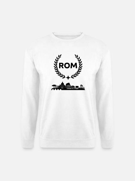 Rom Skyline - Unisex Pullover - Weiß