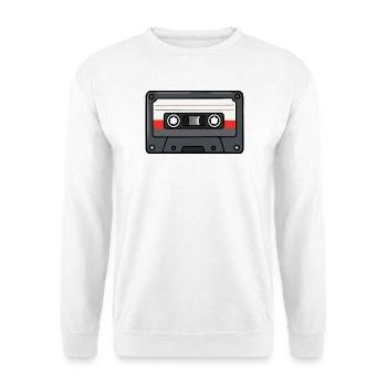 Retro Cassette Tape 80s 90s Nostalgia Vintage Musi - Unisex Sweatshirt - white - Front