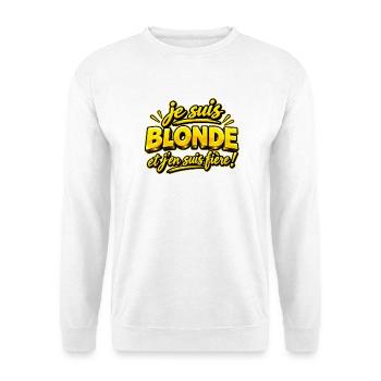 Je suis blonde - Sweat-shirt Unisexe - blanc - Devant