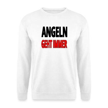Angeln - Unisex Pullover - Weiß - Vorne