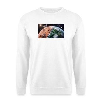 Terraformation planétaire : naissance d’une nouvelle vie à Spa - Sweat-shirt Unisexe - blanc - Devant