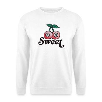 Sweet Cherry Duo Graphic on Apparel - Unisex Sweatshirt - white - Front