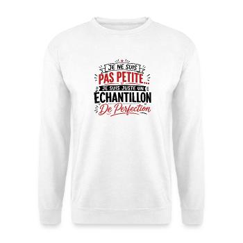 Femme humour, perfection, cadeau fête des mères - Sweat-shirt Unisexe - blanc - Devant
