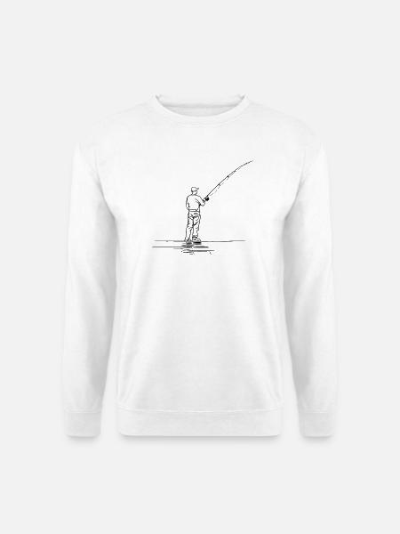 Fischer Zeichnung - Unisex Pullover - Weiß