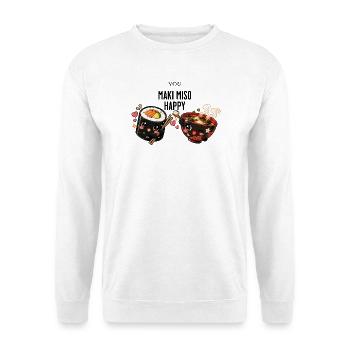 you maki miso happy - Unisex Pullover - Weiß - Vorne
