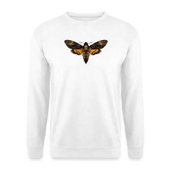 Todeskopf Hawkmoth Acherontia atropos - Unisex Pullover - Weiß - Vorne - Alina (178cm) & Michal (187cm)