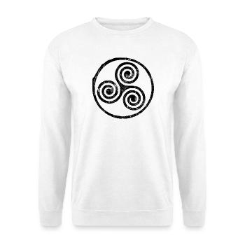 Triskele Spiral Emblem - Unisex Sweatshirt - white - Front