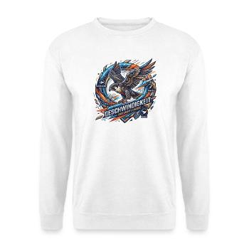 Geschwindigkeit – Ungezähmte Energie - Unisex Pullover - Weiß - Vorne