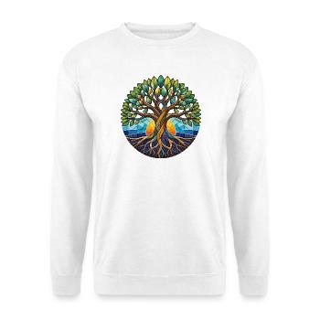 Arbre de Vie de Verre - Sweat-shirt Unisexe - blanc - Devant