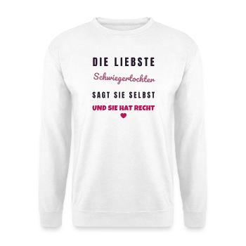 Lieblingsschwiegertochter - Geschenk Familie - Unisex Pullover - Weiß - Vorne