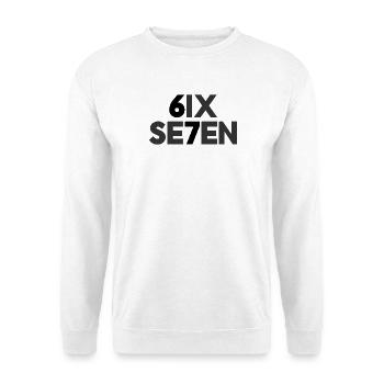 Six Seven - 67 - Meme - Basketball - 6-7 - Unisex Pullover - Weiß - Vorne - Alina (178cm) & Michal (187cm)