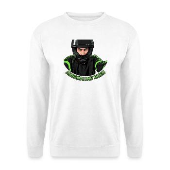 Biker Adrenaline Rush Helmet - Unisex Sweatshirt - white - Front